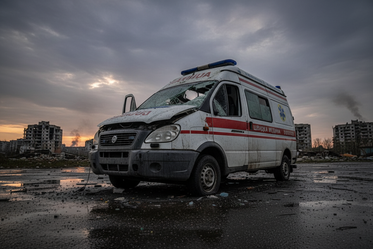 Russians attacked medics in Kherson: driver and paramedic injured
