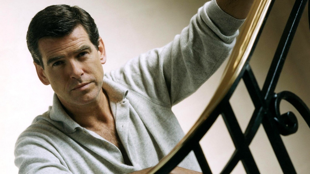 Brosnan with his wife