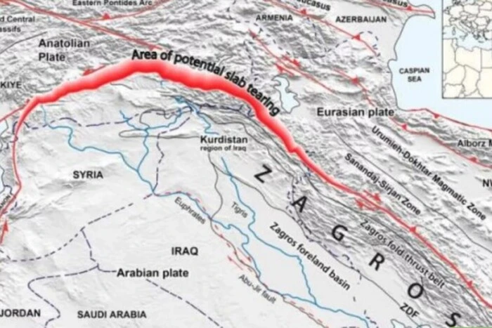 In der Türkei wurde ein riesiger Riss der Erdkruste von 1500 Kilometern Länge entdeckt