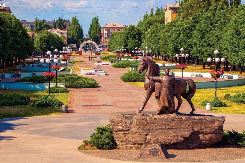 Panorama of Kryvyi Rih, the longest city in Ukraine