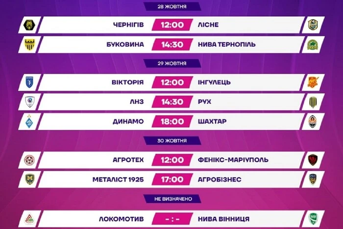 Кубок України оголосив сітку матчів 1/8 фіналу: де грають Динамо та Шахтар