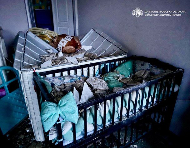 Раненый новорожденный ребенок в Днепре