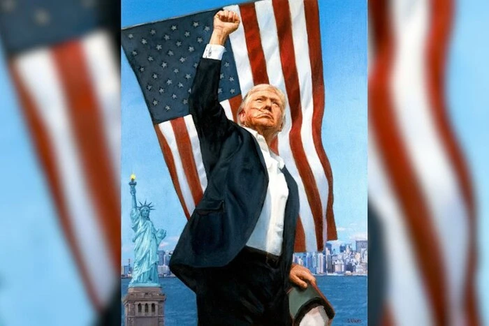 CNN po raz pierwszy pokazała portret, który Putin podarował Trumpowi