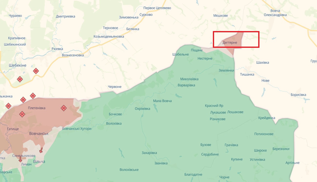 Бої за Дегтярне, українські війська