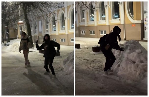 Сніжки у портрети на Алеї Слави