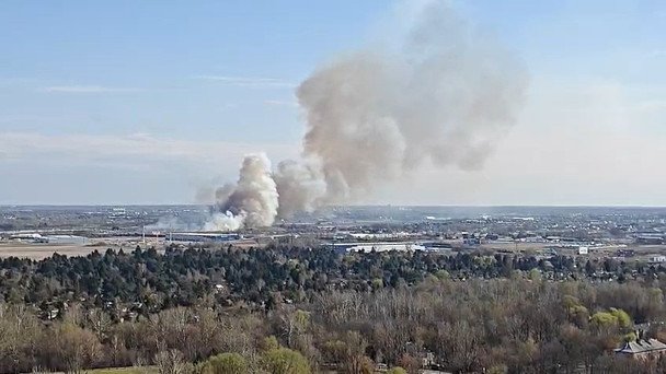 Пожар возле аэропорта Варшавы