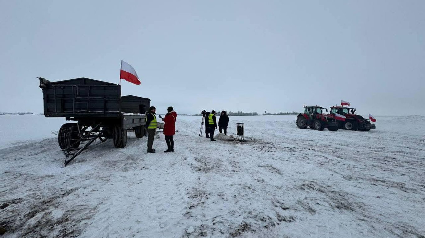 Польские фермеры бастуют на границе
