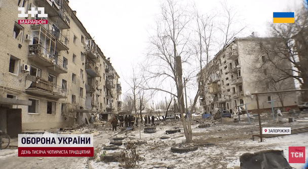 Руйнування в Запоріжжі після бомбардування