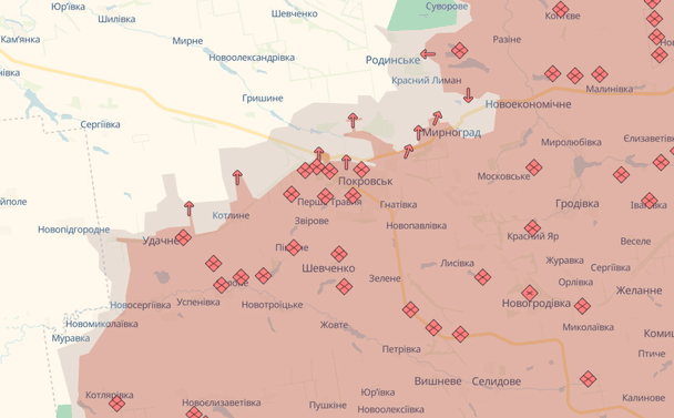 Ворог просунувся на Харківщині та в Покровську: оновлена карта боїв від DeepState