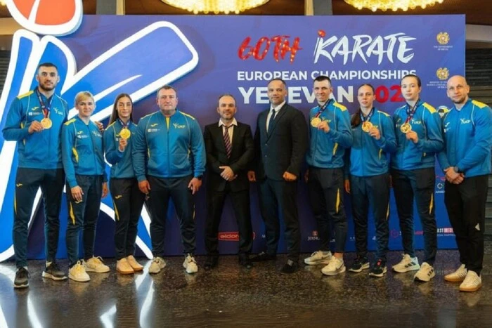 Команда Украины на чемпионате Европы по карате