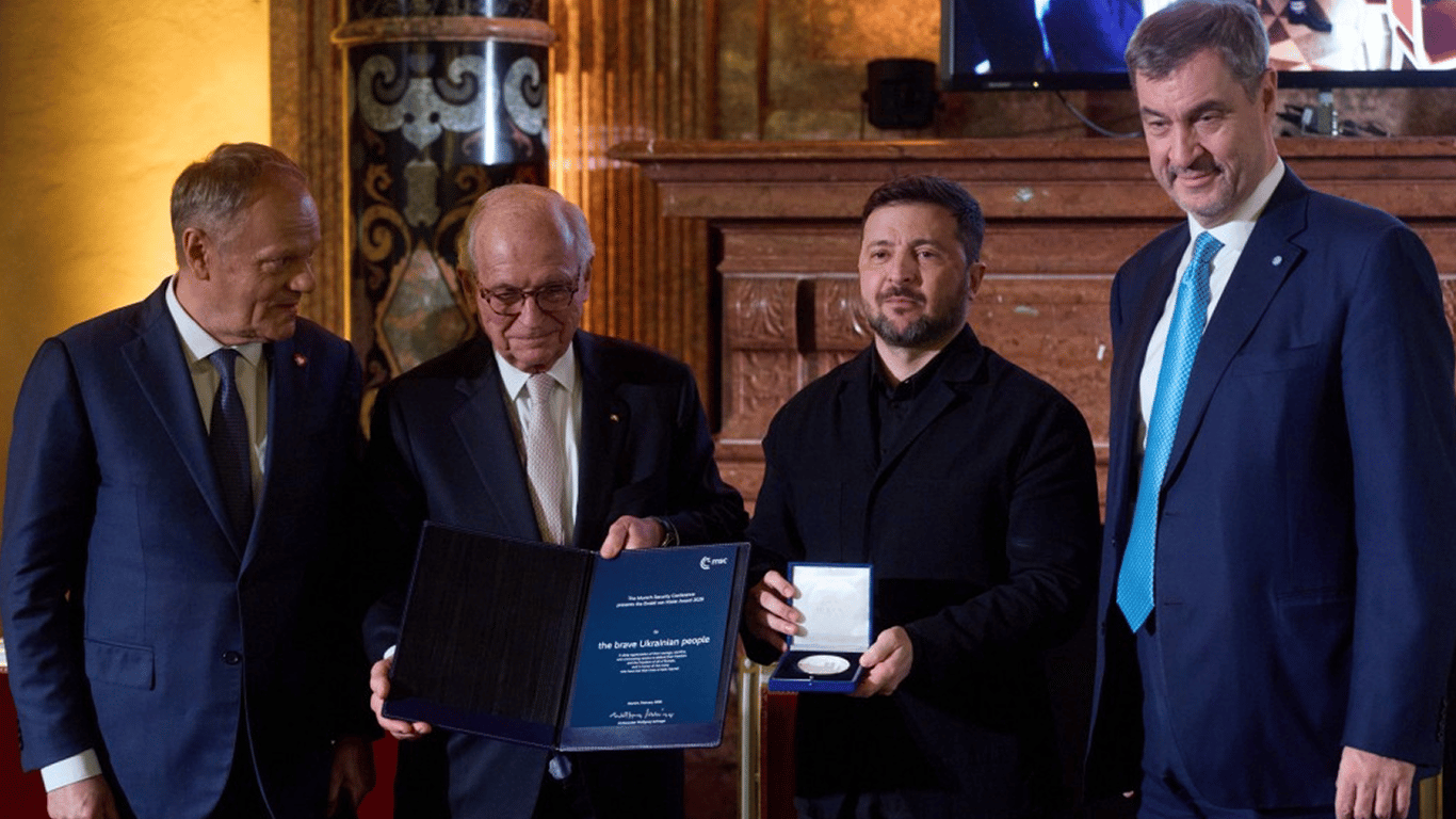 Зеленський отримує мирну премію в Мюнхені