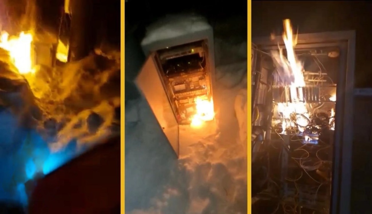Знищені вишки зв'язку партизанами