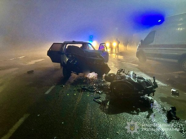 Авария на повороте налево в Одесской области
