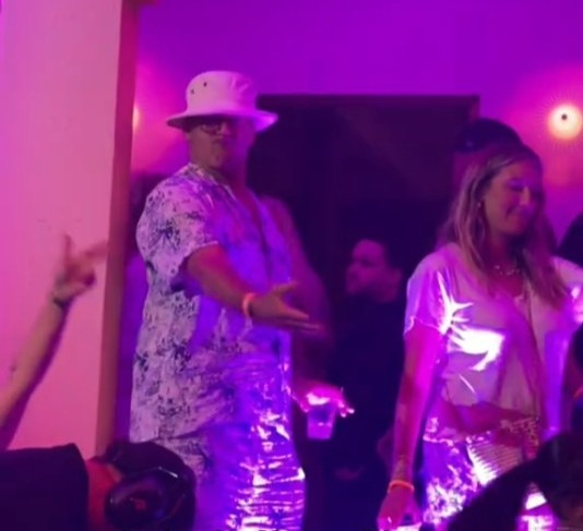 Star of Mad Men Jon Hamm dances at Bad Bunny concert: video
