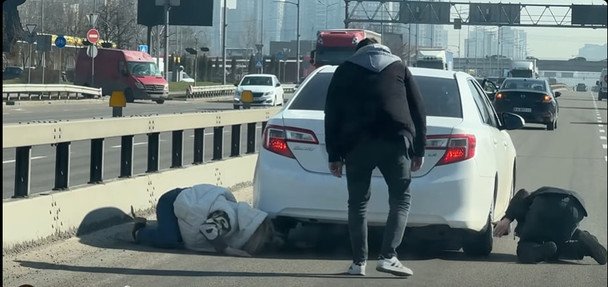 220 tysięcy wyświetleń wideo z akcji ratunkowej kotka na ruchliwej ulicy w Kijowie