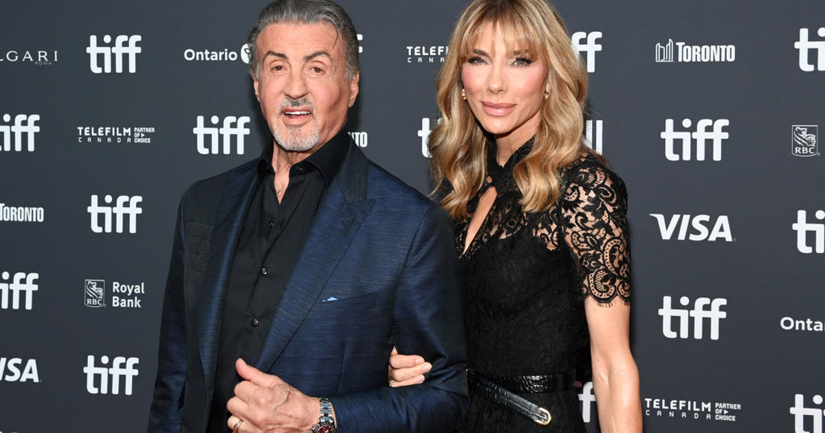 Stallone's wife with archive photo