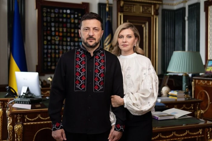 Zeleński z żoną opublikowali zdjęcie w wyszywankach