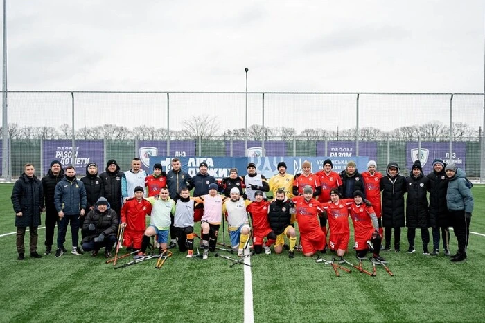 Ukrainian amputee football team prepares for the match