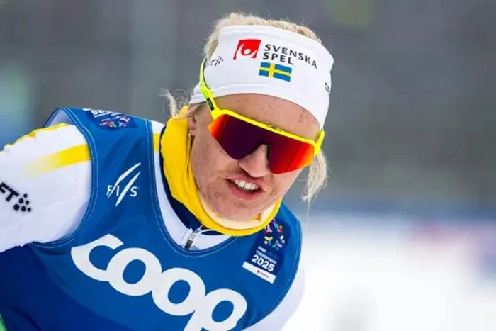 Titled Swedish skier with head injury