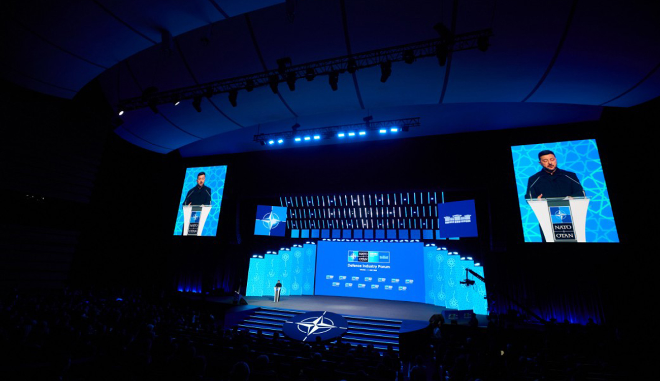 At NATO Summit, Zelenskyy Proposes Joint Production of Patriot Missiles for Ukraine