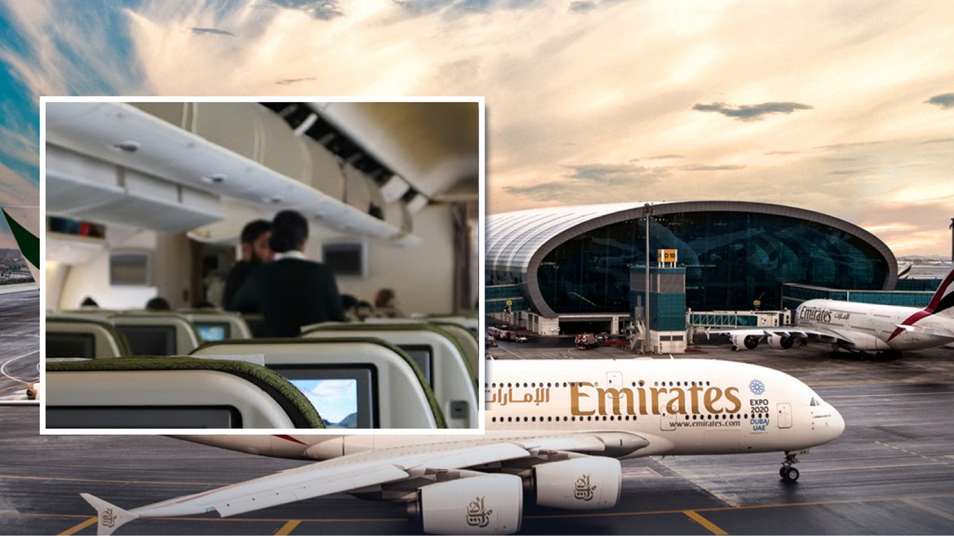 Літак Emirates під час польоту