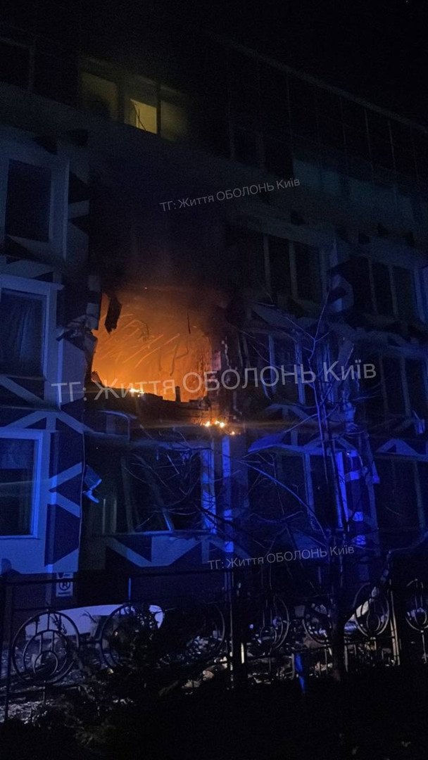 Вражеский дрон попал в клинику в Киеве ночью: есть пострадавшие