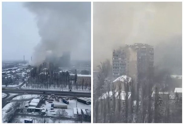 Пожар на складе в Киеве