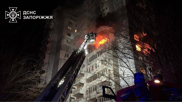 Руйнування після обстрілу Запоріжжя