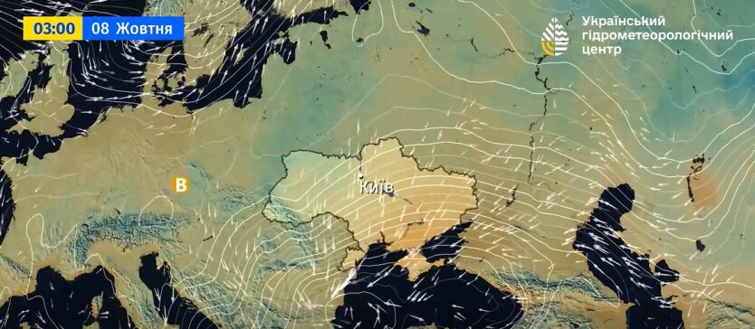 В Украину идет циклон: сильные дожди и шквалы с 7 октября