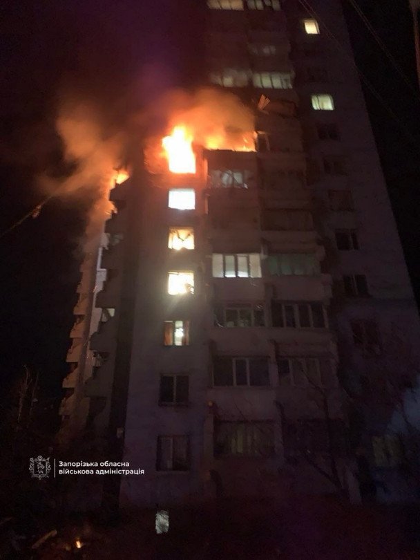 Руйнування житлового будинку в Запоріжжі