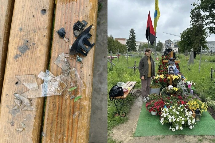 In Riwne haben Vandalen das Grab des Soldaten und Journalisten Davydiuk verwüstet