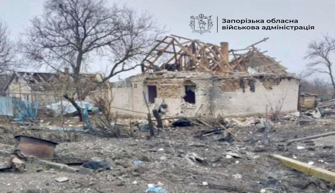 Разрушения жилых домов в Запорожье