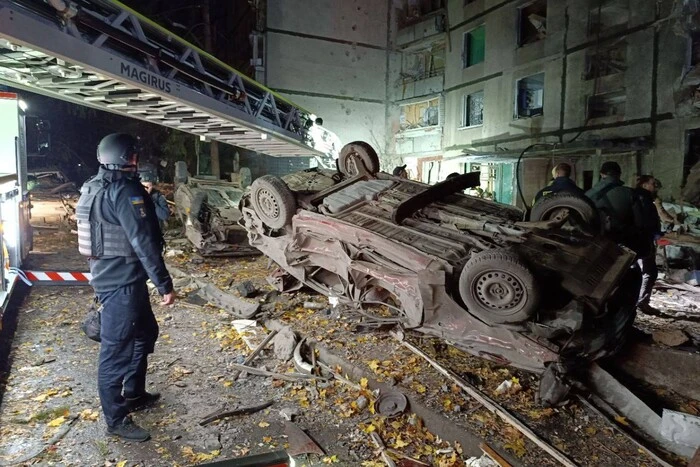 Residential building after a Russian strike