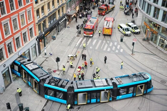 Oslo tram derailed