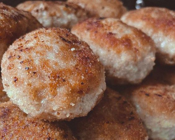 Plump juicy cutlets on a plate