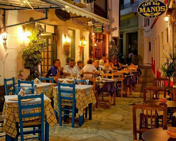 Prohibition on speaking in Greek cafes