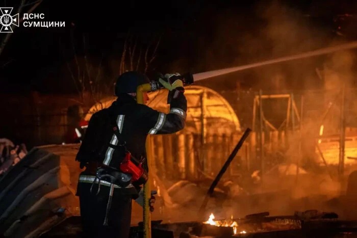 Fire at the children's center in Sumy