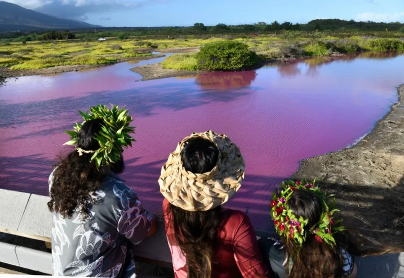 Water of Hawaii turned red