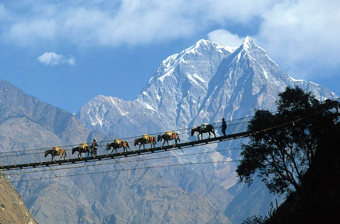 View of the mountains of Nepal