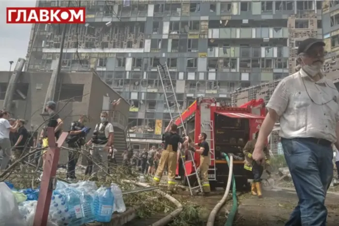 Rocket attack on Okhmatdyt hospital