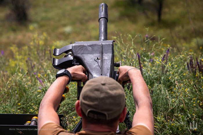 Ukrainian soldier on the front line