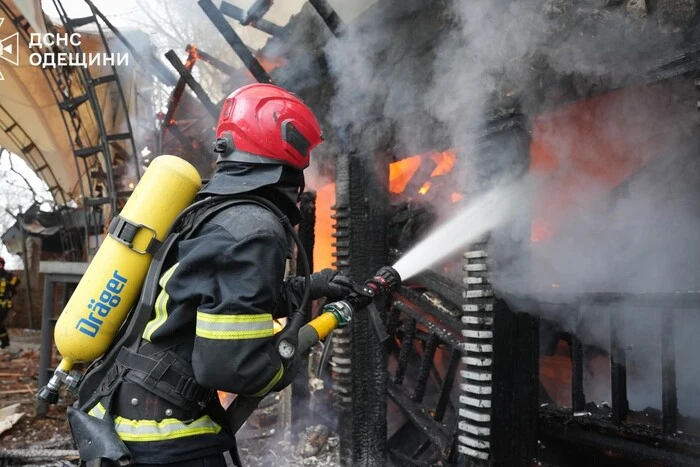 Fire in a recreational facility on Arkadia Beach in Odessa