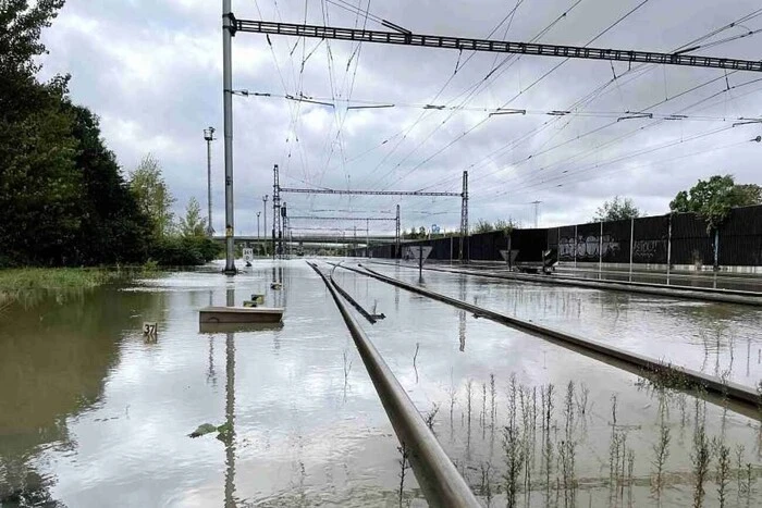 Floods in Europe: flooded railways