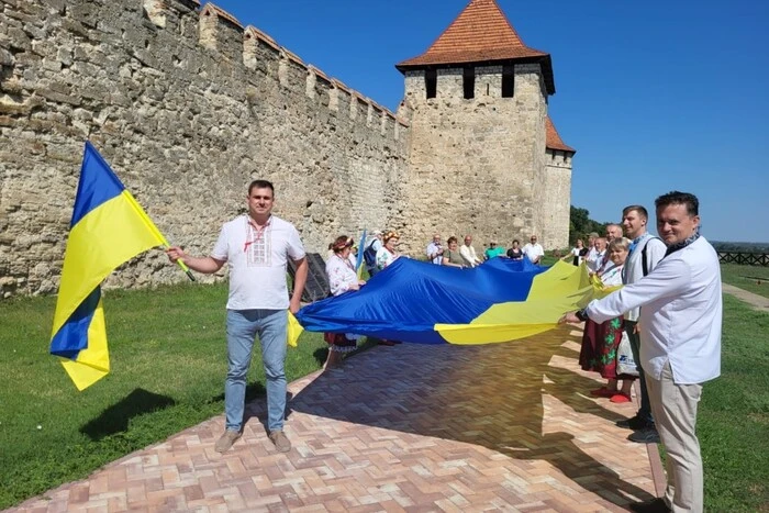 Ukrainian flag in Transnistria