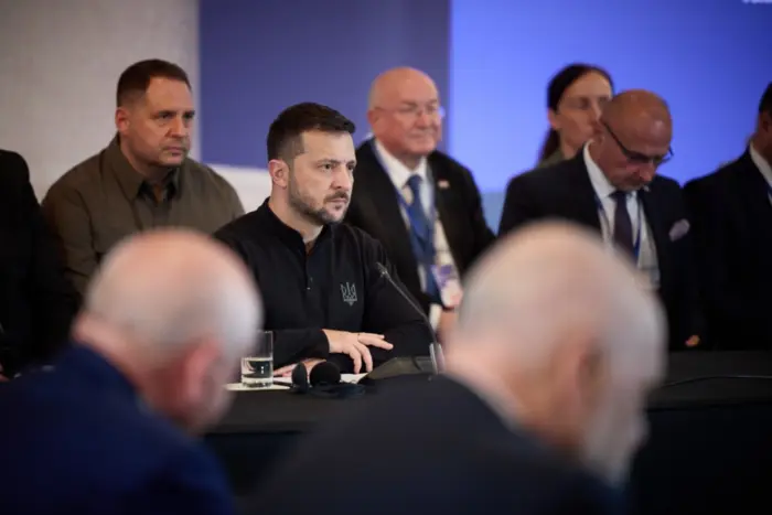 Zelensky at a meeting in Croatia