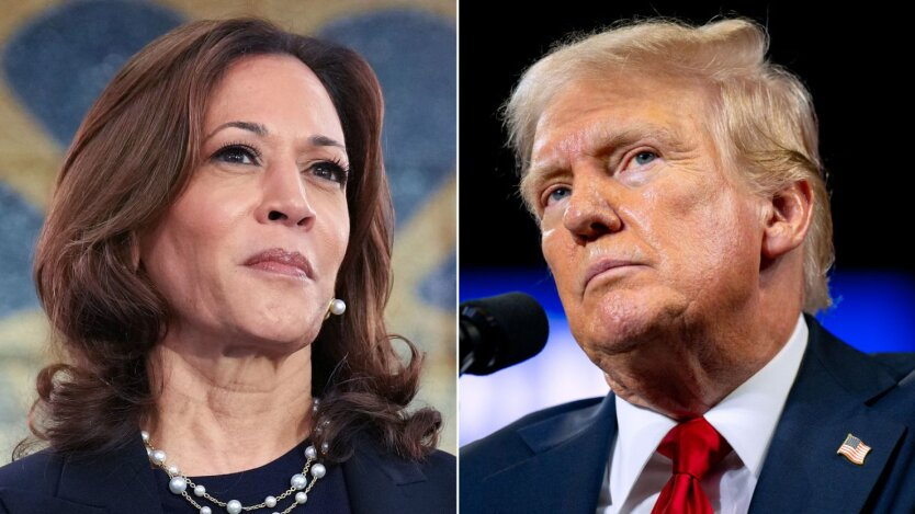 Trump and Harris in polls