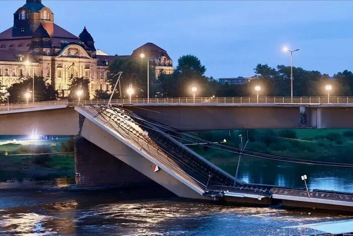 Обрушение моста через Ельбу в Дрездене