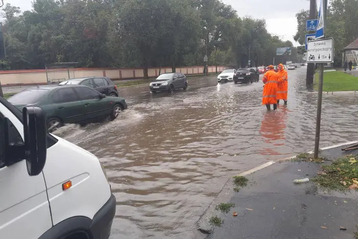 Flooded streets after heavy rains