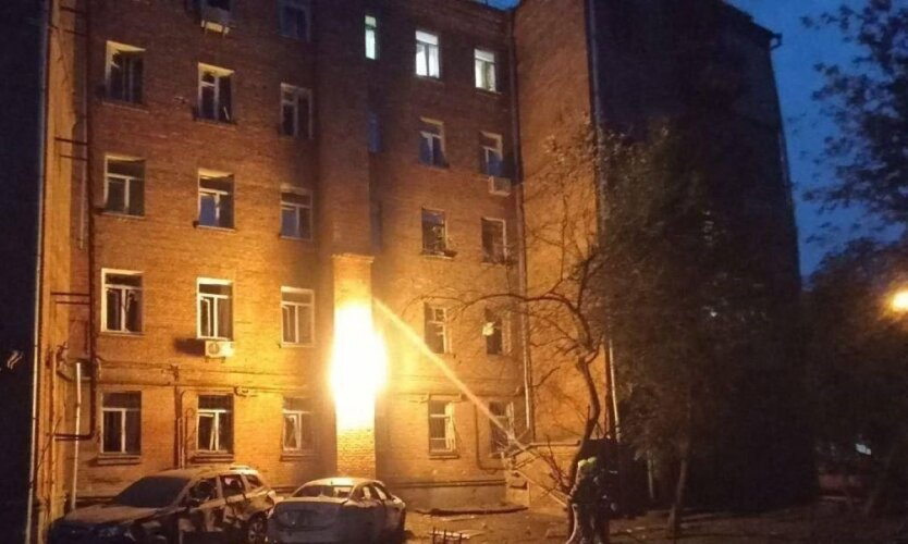 Drone attack on Kyiv: residential building with a gas pipe leak