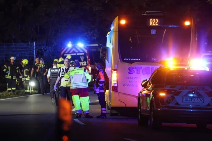 German woman attacks bus passengers